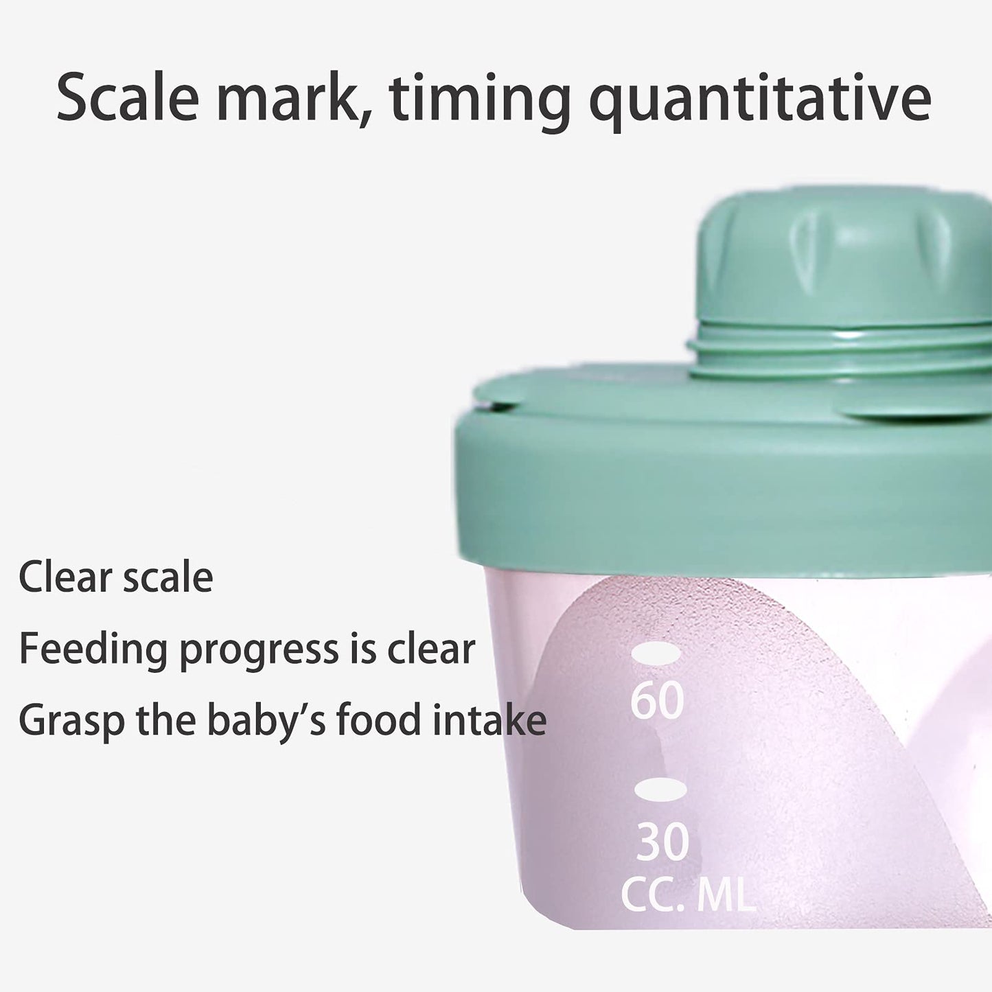 Ienypa 4 Layers Baby Milk Powder Formula Dispenser On The Go, Baby Formula Containers For Travel, Formula Holder Mixer, Baby Fee