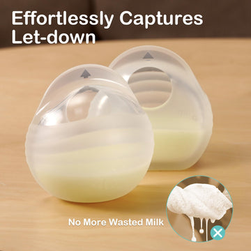 Bumblebee Milk Collector, Portable Silicone Breastmilk Catcher, Kick-Proof Wearable Brest Shields For Breastfeeding Mom, 3Oz/2Pc
