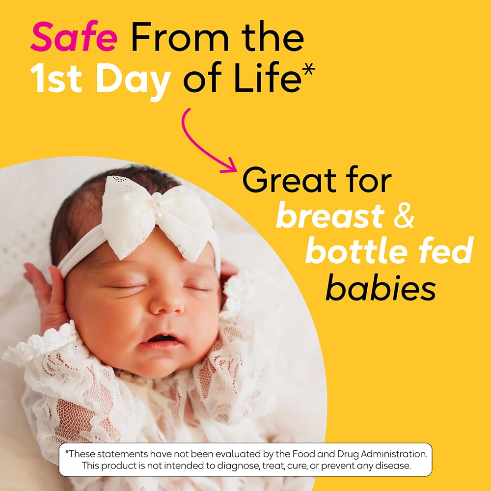 Biogaia Baby Probiotic Drops - Colic & Gas Relief + Vitamin D, 50-Day Supply, Safe For Newborns, Reduces Crying, Fussing, Colic,