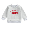Karuedoo Toddler Baby Boy Girl Valentines Day Clothes Letter Print Crewneck Sweatshirt Long Sleeve Shirts Top Spring Outfit (A-G