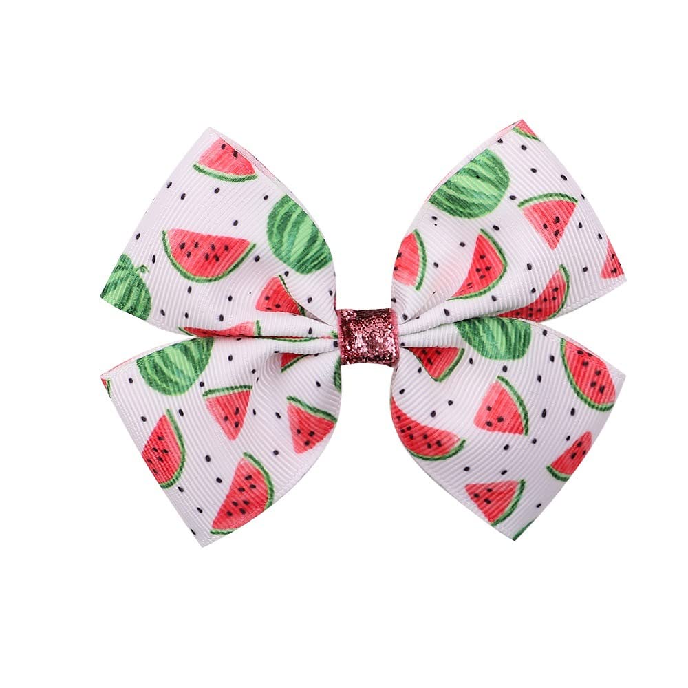 Watermelon Turban Headband Baby Girls Fruit Headwrap Watermelon Hair Hand Bow Bbg20 (Hair Clips-6H)