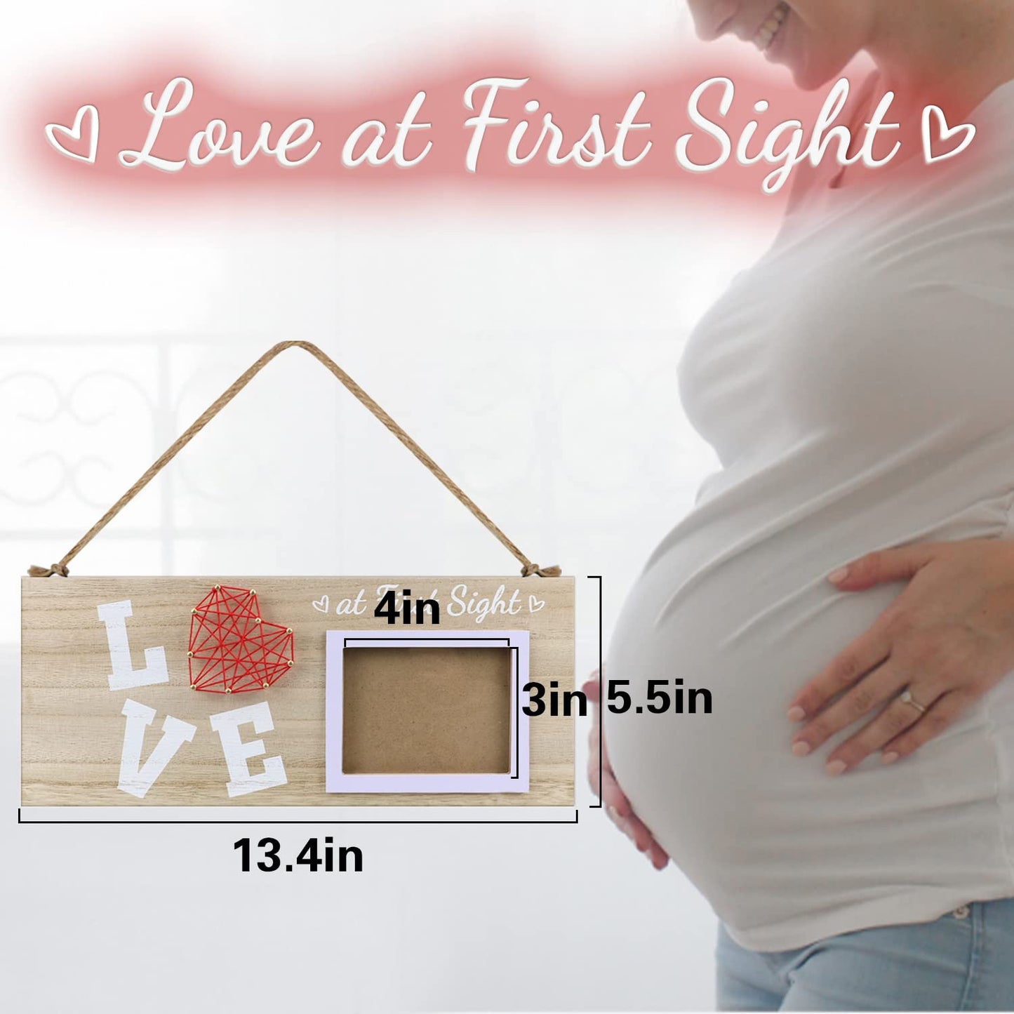 Baby Ultrasound Picture Frame New Mom Gifts Pregnancy Announcements Sonogram Keepsake Frame 4' X 3' Baby Scan Photo Nursery De