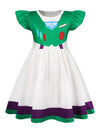 Eledobby Buzz Lightyear Dress For Girls Kids Buzz Lightyear Costume Halloween Outfit Birthday Party Dress 9-10Years