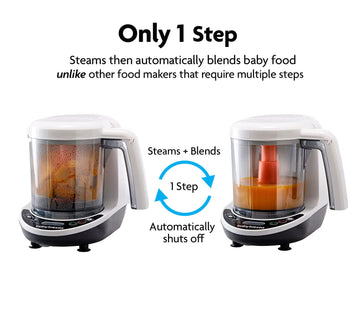 Baby Brezza One Step Baby Food Maker Deluxe - Auto Shut Off, Dishwasher Safe Cooker And Blender To Steam + Puree Organic Food Fo