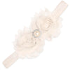 Baby Girl Flower Headband And Hair Accessories - Floral Headpiece With Bows For Newborn And Infant Girls
