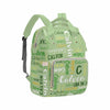 Custom Diaper Bag, Text Name Logo Green Personalized Diaper Backpack With Text Mummy Nursing Baby Bags Fashion Shoulders Bag Cas