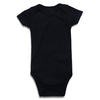 Romperinbox Unisex Solid Black Baby Bodysuit 0-24 Months (0-3 Months, Black)