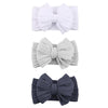 Chiduerm Baby Bows Headbands Nylon Hairbands Baby Girl Bows Hair Accessories For Infant Toddler Essentials(White Grey Blue, Mid)