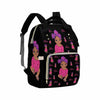 Artsadd Personalized Large Capacity Diaper Bags, Pink Daypack Baby Backpack Custom Name Backpack Casual Daypack Bag Nappy Bag Gi