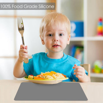 2 Pack Silicone Mats For Crafts, Silicone Placemats For Kids Baby Toddler, Multipurpose Silicone Sheet Table Mat, Stain Resistan