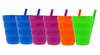 Arrow Home Products Sip A Cup With Built In Straw, 10Oz, 6Pk - Bpa-Free Straw Cups For Kids Great For Everyday Use - Made In The