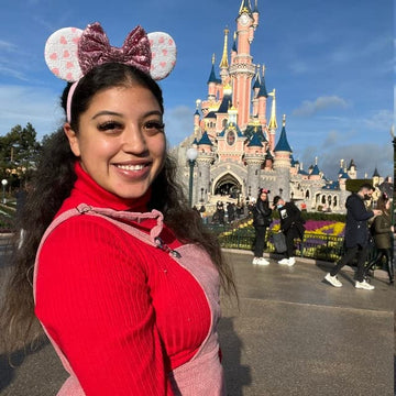 Clgift Minnie Mouse Ears, Sequin On Both Sides, Iridescent, Silver, Gold, Blue, Rainbow Sparkle, Red Sequin, Handmade, Valentine