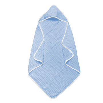 Arnzion Baby Hooded Towels For Babies And Toddlers, Muslin Baby Bath Towel Soft And Absorbency For Boys (Blue 1 Pack)