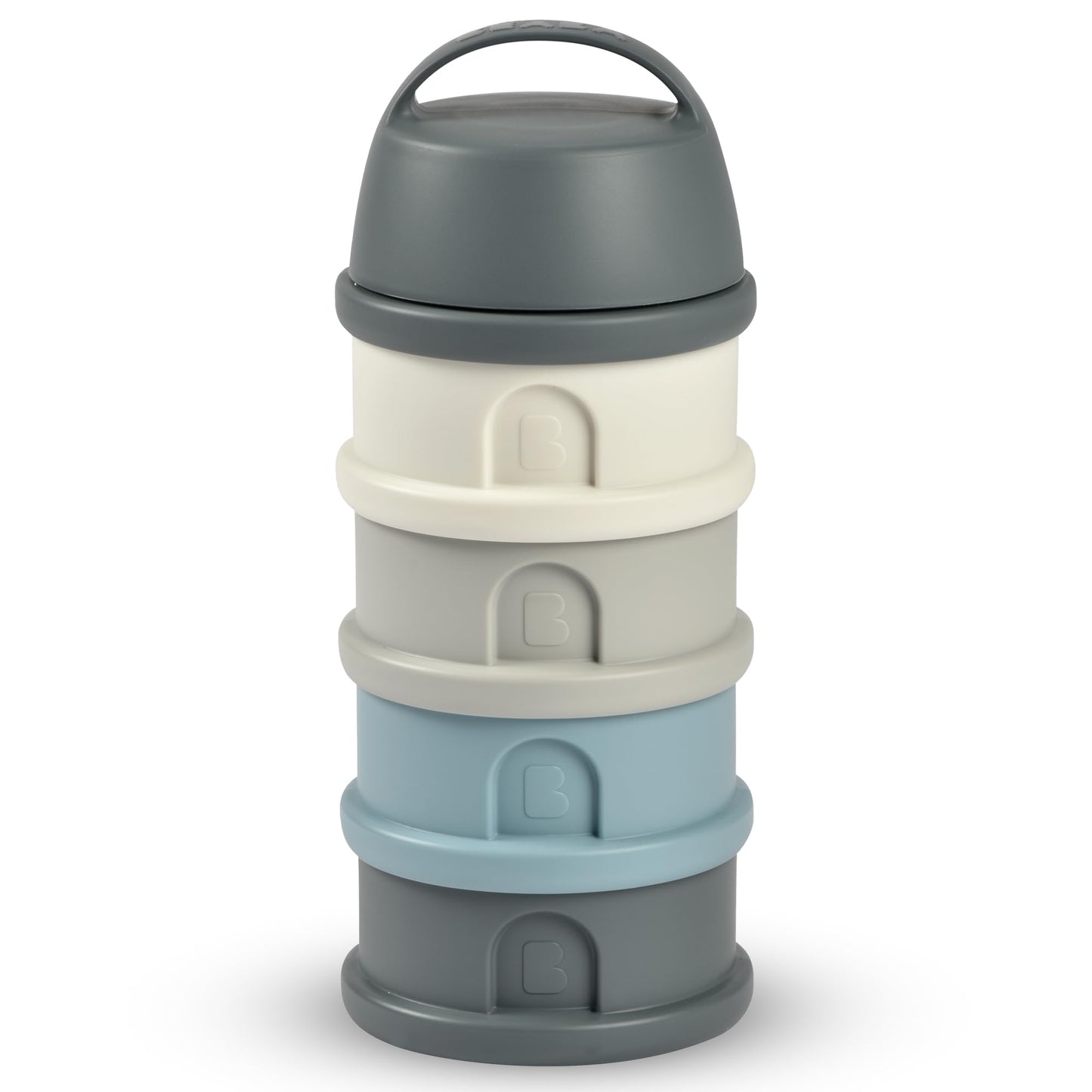 Beaba Stacked Formula Container - Airtight Multifunctional Storage Container For Storing Milk Powder And Baby Food, 4 Interchang