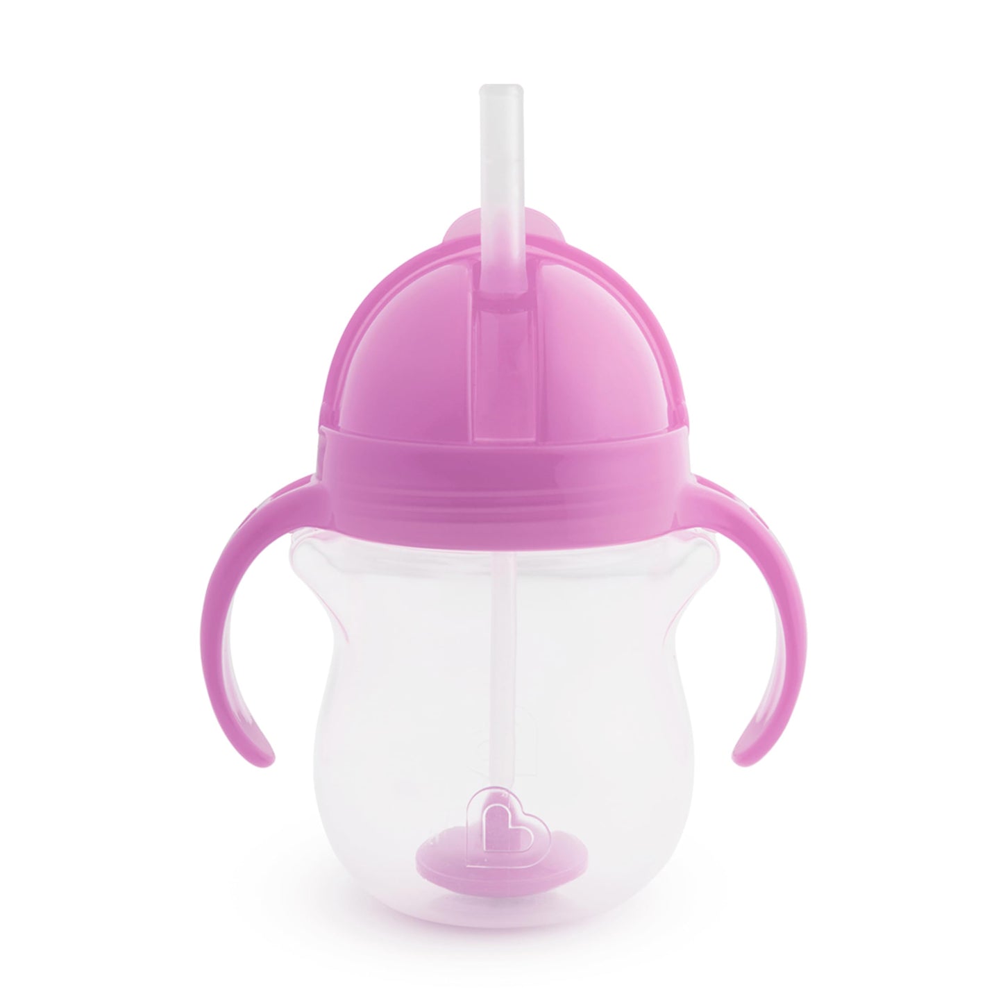 Munchkin Click Lock Weighted Straw Cup, 7 Ounce, Orange, Pack of 1