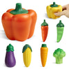 Bath Toys for Kids Toddlers,No Hole Bathtub Toys Veggies Toddler Bath Toys,Soft Creative Vegetable Pretend Play Food Baby Bath T