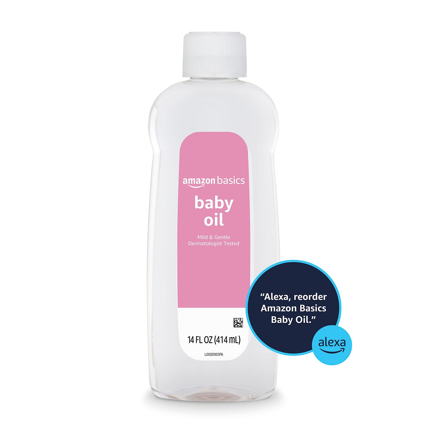 Amazon Basics Baby Oil, Mild & Gentle, Dermatologist Tested, 14 Fl Oz (Pack Of 4) (Previously Solimo)