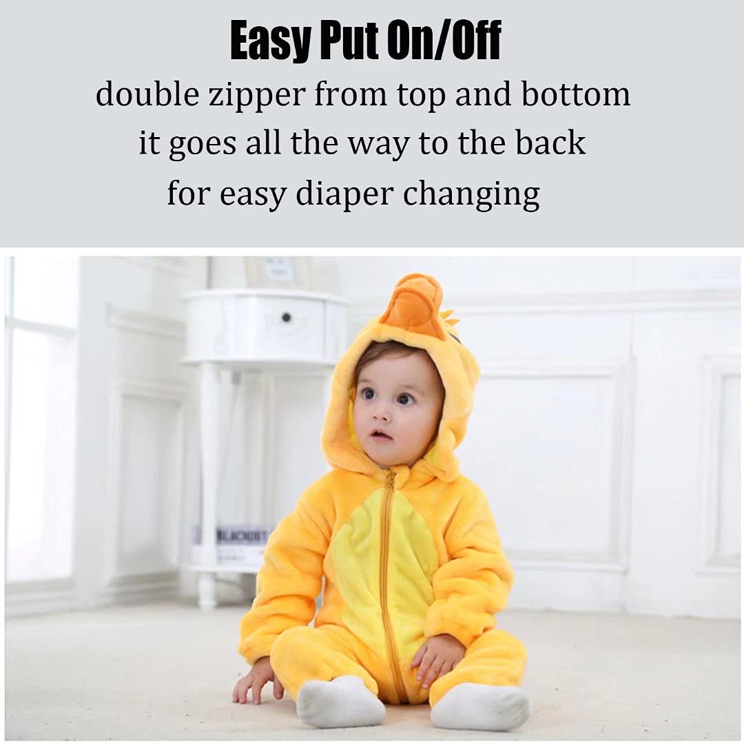 Baby Duck Costumes Unisex Toddler Outfit Halloween Dress Up Romper 2-6 Months