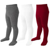Mini Angel Baby Tights Infant Toddler Girl Cable Knit Leggings Soft Cotton Stockings Pantyhose 3Pack (Charcoal,White,Burgundy, 3