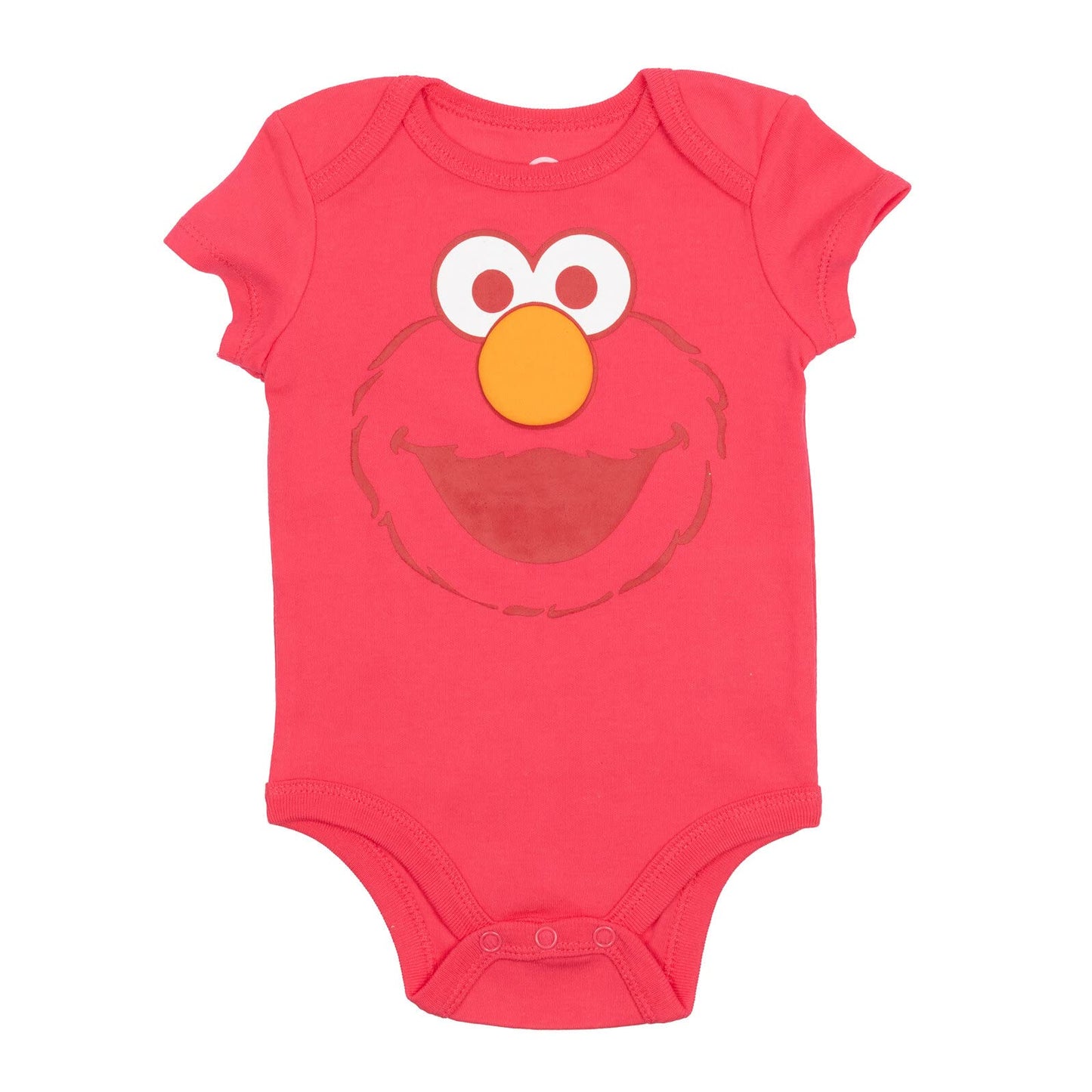 Sesame Street Elmo Cookie Monster Big Bird Infant Baby Girls 5 Pack Cuddly Short Sleeve Bodysuits Sesame Street 18 Months