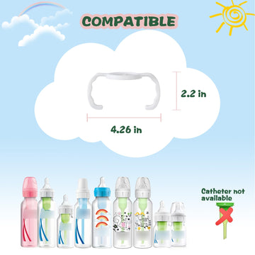Handles Compatible For Dr Brown Narrow Baby Bottles, Feeding Bottle Holder Accessories, Pack Of 4