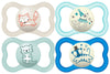 Mam Air Night & Day Baby Pacifier, For Sensitive Skin, Glows In The Dark, 6-16 Months, Baby Boy, 4 Count (Pack Of 1)