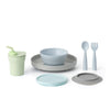 Miniware Little Foodie Set With Cereal Bowl, Sandwich Plate, My First Cutlery Set, 1-2-3 Sip Cup, And Detachable Suction Foot Fo