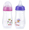 Nuby Wide Neck Bottle With Anti-Colic Air System, Pink And Purple