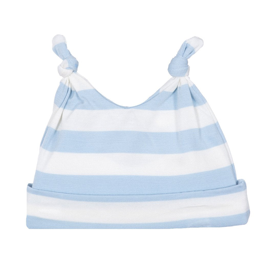 Kickee Pants Print Double Knot Hat (3-12 Months, Essentials Pond Stripe)