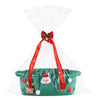 Poschnor Gift Basket Empty for Christmas, Christmas Decorative Basket with Gift Bags and Ribbons, Small Cotton Rope Storage Bask