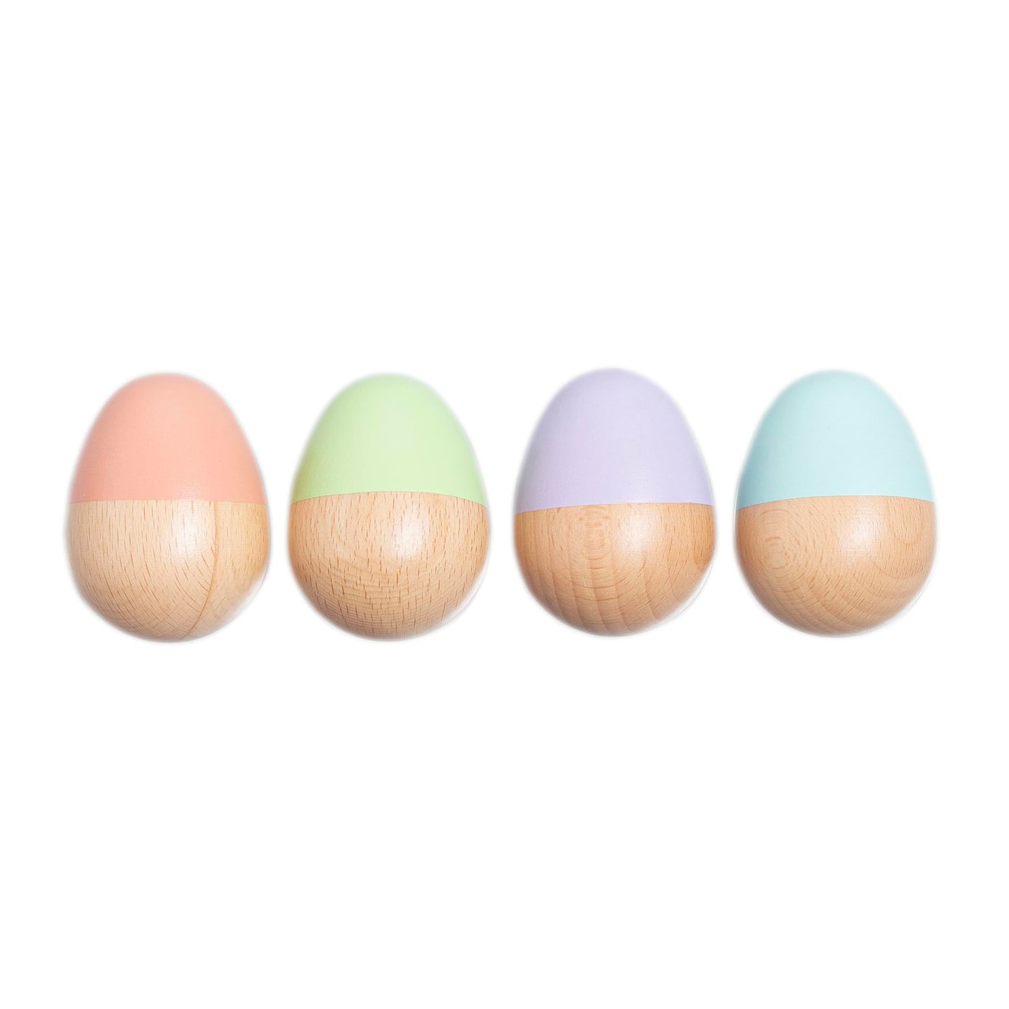 Pearhead Wooden Egg Shakers Baby Toy Set - Montessori Musical Sensory Toy for Infants, Rhythm & Fine Motor Skill Development, Pa