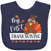 Inktastic My 1St Thanksgiving Cute Turkey Baby Bib Navy Blue 3C80E