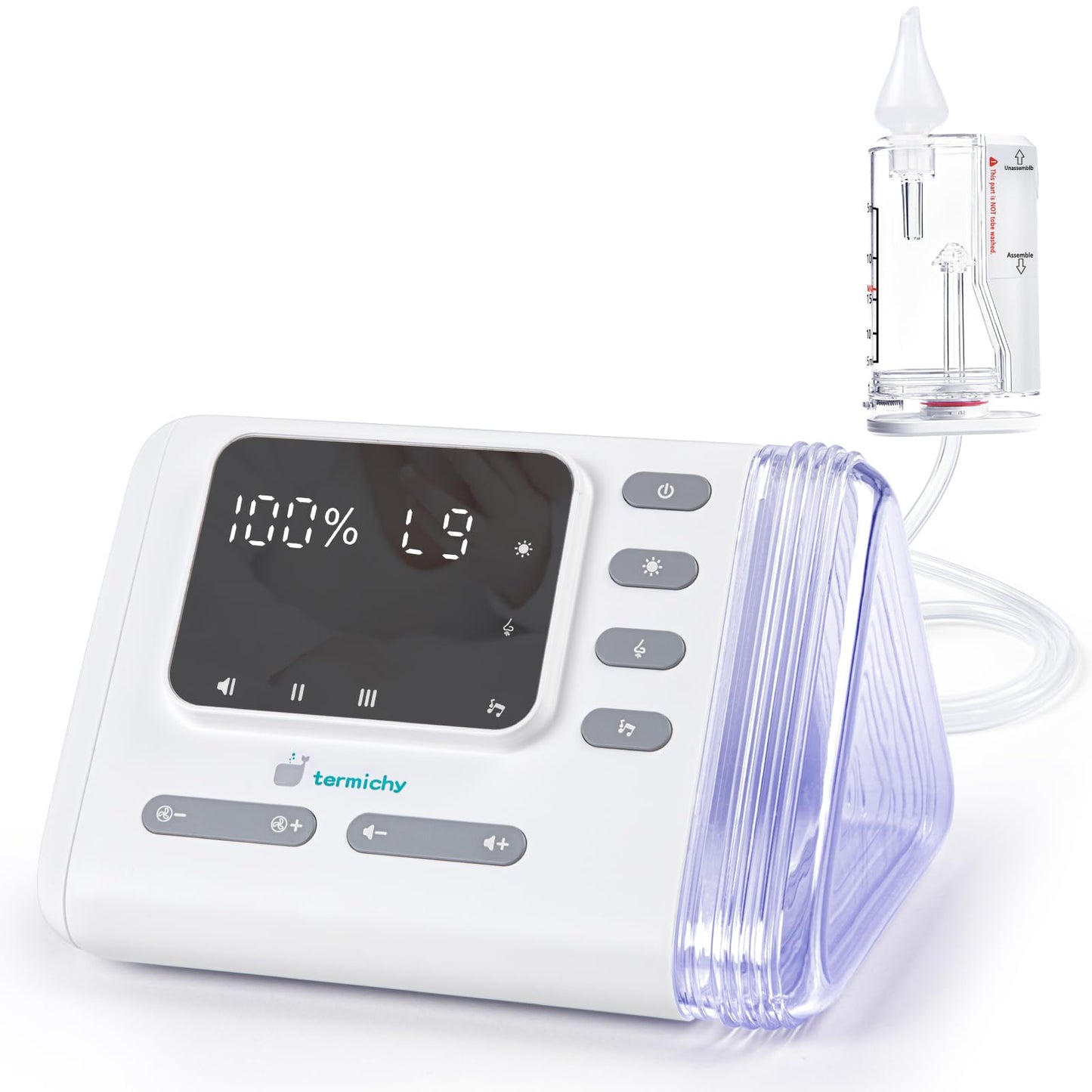 Termichy Electric Nasal Aspirator for Babies: Rechargeable 9 Levels Suction Nose Sucker for Toddlers Stuffy Nose - Built-in Stor
