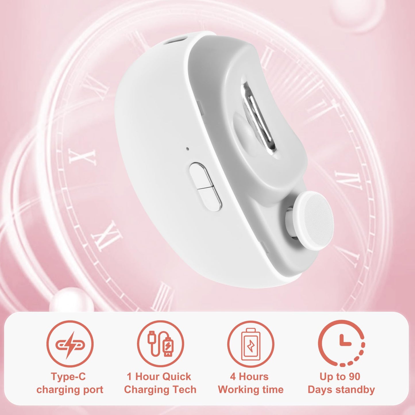 Electric Nail Clipper & Baby Nail Trimmer Polisher 3 In 1 (Not For Toenail) With Nail Scraps Storage, Led Light, 2 Speeds, Recha