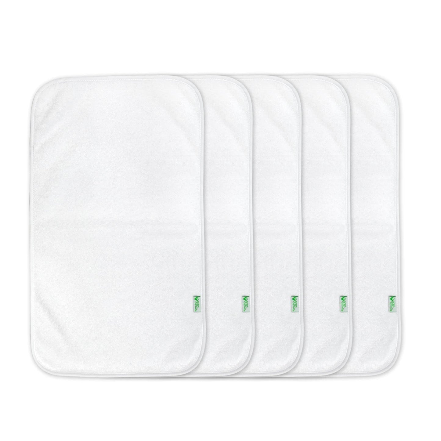 green sprouts Stay-Dry Burp Pads (5 Count) | Ultimate protection from drools & spit ups | Waterproof protection, Soft & absorben