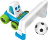 Fisher-Price Preschool Toy Goaldozer Electronic Soccer Game with Net Lights Sounds & Motorized Motion for Sports Play Kids Ages