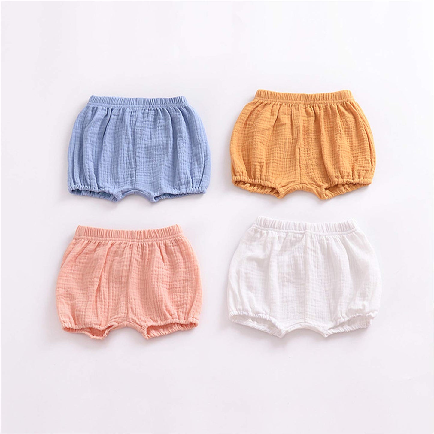 Ayiyo Baby Girls Boys Soft Cotton Linen Bloomers Cute Loose Harem Shorts White 11
