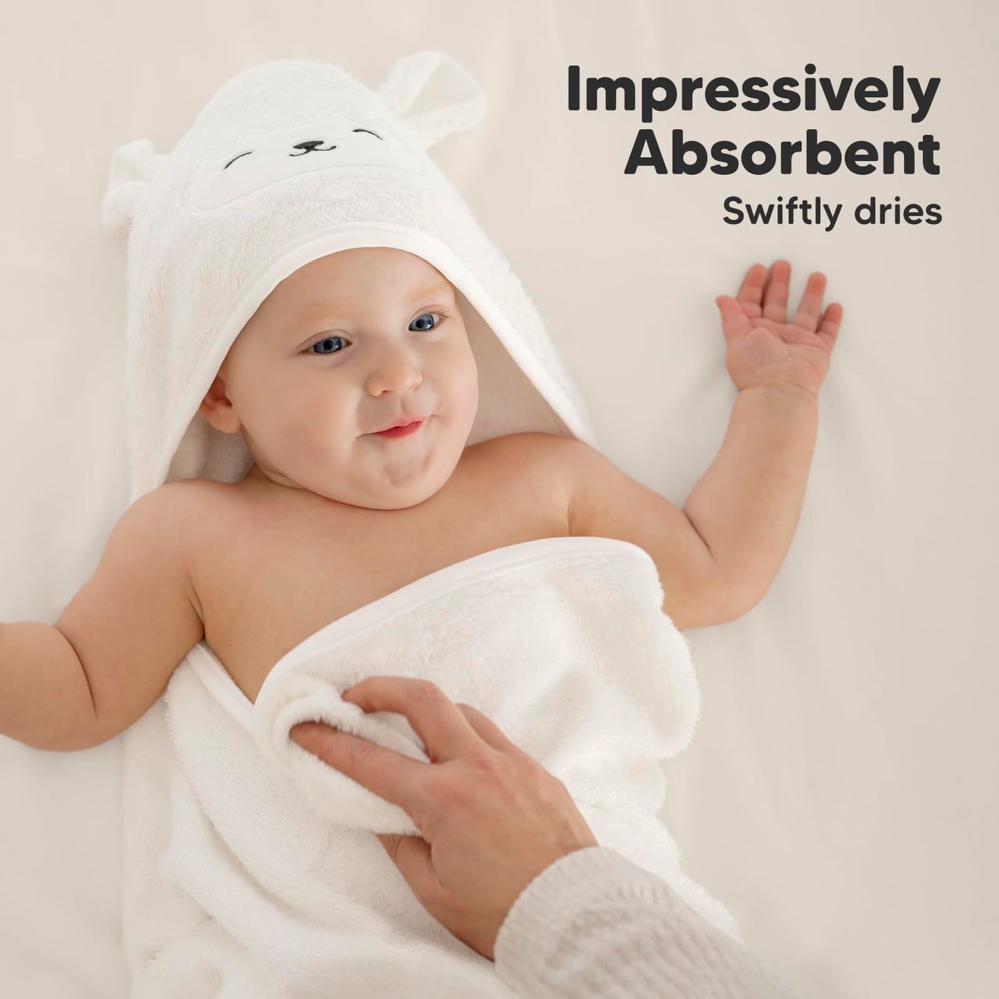 Keababies Baby Hooded Towel - Viscose Derived From Bamboo Baby Towel, Toddler Bath Towel, Infant Towels, Large Hooded Towel, Org