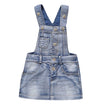 Kidscool Space Girl Denim Overalls Dress,Little Girls Jean Jumper,Light Blue,4-5 Years
