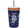 Nuby Thirsty Kids Insulated Toddler Cup with Silicone Flexstraw - 12 oz - Stainless Steel and Leak-Resistant - 18+ Months - Astr