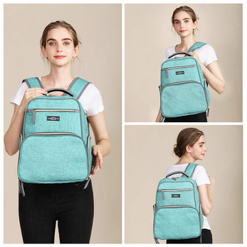 Breast Pump Backpack Diaper Bag - Multi-Function Mommy Outdoor Working Backpack With Insulation Pocket (Green)