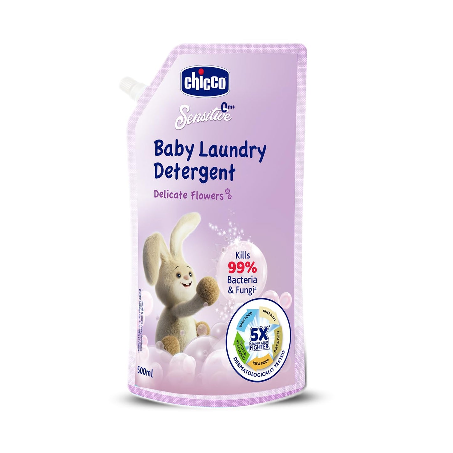 Chicco Baby Liquid Laundry Detergent, 5X Stain & Germ Fighter, Kills 99% Of Germs, Dermatologically Tested, Effective & Gentle C