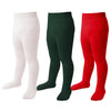 Marchare Baby Girls Tights Thick Solid Cable Knit Leggings Winter Warm Stockings For Toddler Girls 6-12 Months Green/Red/Ivory 3