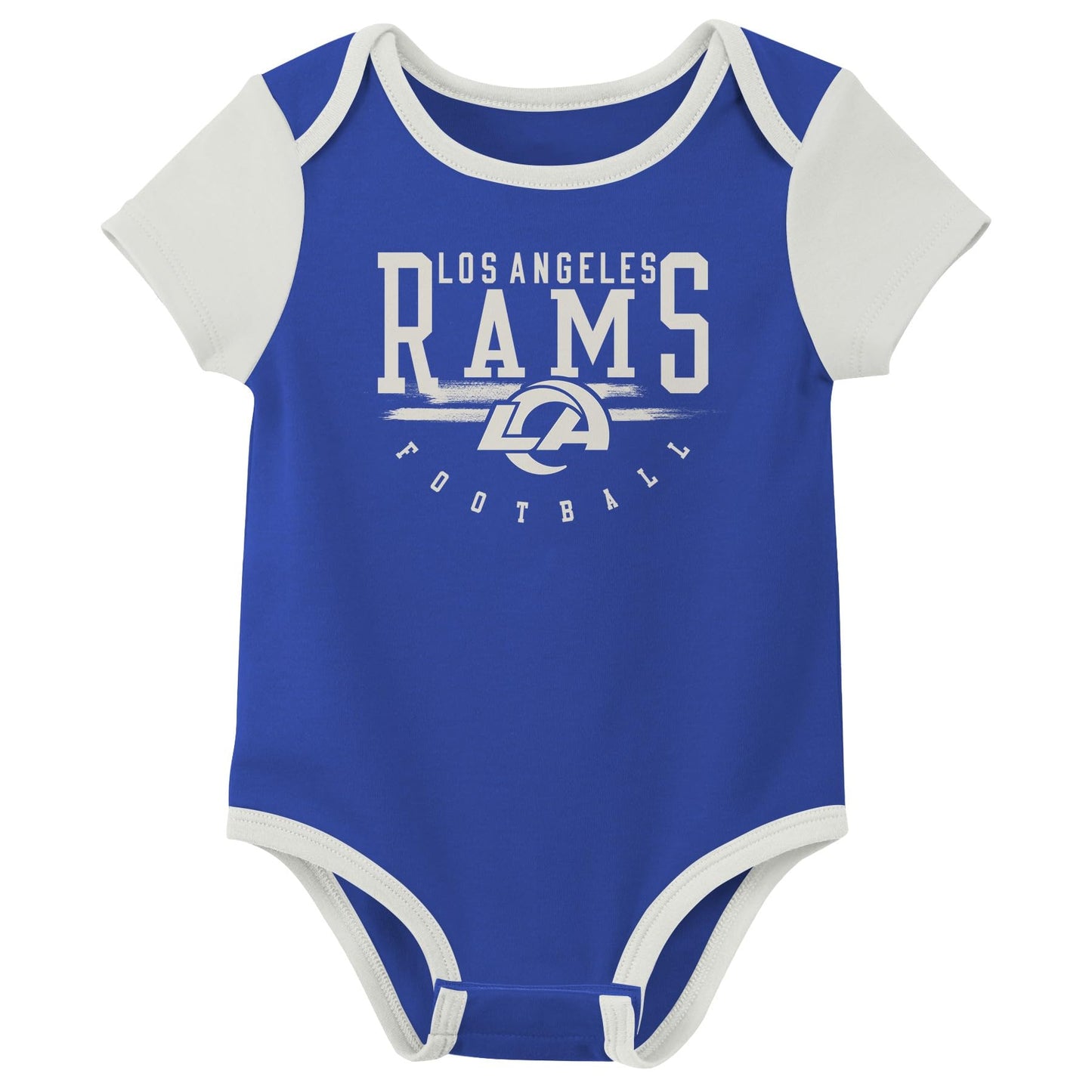 Outerstuff Nfl Newborn Baby And Infant Short Sleeve Bodysuit Variety 3-Pack - Los Angeles Rams, 18M