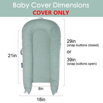 Mexxi Baby Nest Replacement Cover | Premium Quality Cotton | Hypoallergenic Lounger Cover Cotton Newborn Lounger Cover(Cover Onl