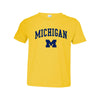 Ugp Campus Apparel Ts03 - Michigan Wolverines Arch Logo Toddler T Shirt - 5/6T - Yellow