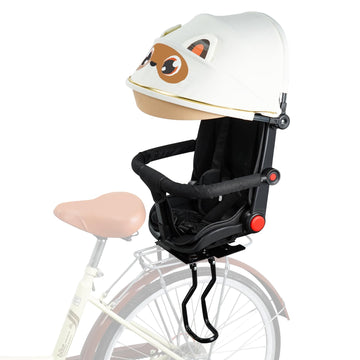 Xieeix Rear Child Bike Seat, With Rain Shelter Backrest Rear Bike Seat, Foldable Rear Mounted Child Bike Seat, 2025 New Comforta