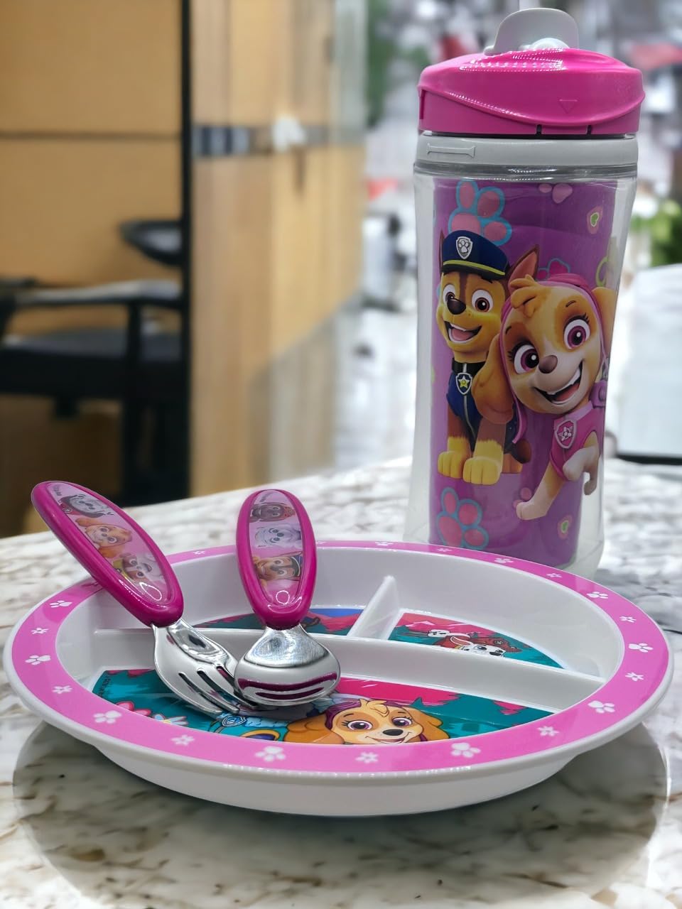 Playtex Baby Sipsters Stage 4 Paw Patrol Spout Cups, Spill-Proof, Leak-Proof, Break-Proof - Pink, 12 Oz, 1 Count