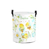 Personalized Watercolor Bee Waterproof Laundry Basket Handles Collapsible Hamper Storage Basket for Office Bathroom