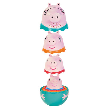 Toomies Peppa Pig Nesting Family - Includes Peppa Pig, Mummy Pig, Daddy Pig and Rattling George - Sorting and Pouring Toddler Ba
